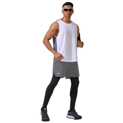Image of PROSHARX 2 in 1 Active Dual Pants | Men's 2 in 1 Running Pants, Gym Workout Compression Pants for Men Training Athletic Pants