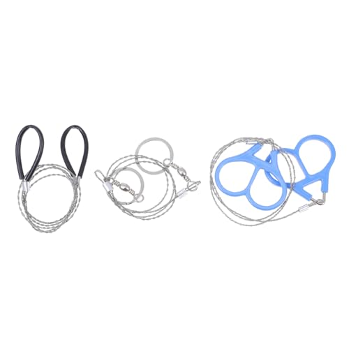 BIUDECO 3Pcs Stainless Steel Wire Saws for Outdoor Survival Compact Emergency Tools for Camping Hiking and Fishing Lightweight Durable and Easy to Carry