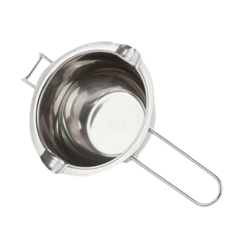 Zerodeko 1 Pieza sartén para Mantequilla Olla para derretir Chocolate Dulce duela Bombones fusor más cálido Cuenco para derretir Recipiente para derretir Mantequilla Acero Inoxidable Silver