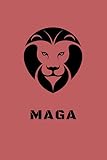 'MAGA Lion' Notebook - 150 White Lined Pages - 9x12 - Nantucket Red