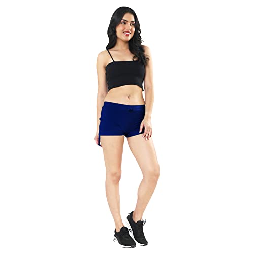 Image of TWGE Womens Cotton Hot Shorts - Short Pants for Ladies Stretchable Athletic Shorts Comfortable Fit with Elastic Waistband - Active Wear Ideal for Gym Yoga & Nightwear