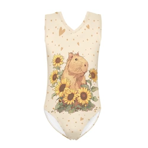 Image of Biyejit Girls Leotards Dance Sport Wear Gymnastics One-Piece Swimwear for Kids 3-14 Years