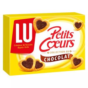 Petits Coeurs Biscuits Chocolat 125g (LU Petits Coeurs Chocolate Biscuits 125g)