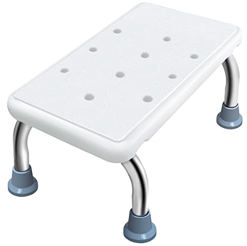 Aliseniors Step Stool for Adults with Non-Skid Platform and Rubber Feet, No Assembly 1 - Step Foot Stool for Kitchen, Toilet and high Bed, Holds up to 330 lbs
