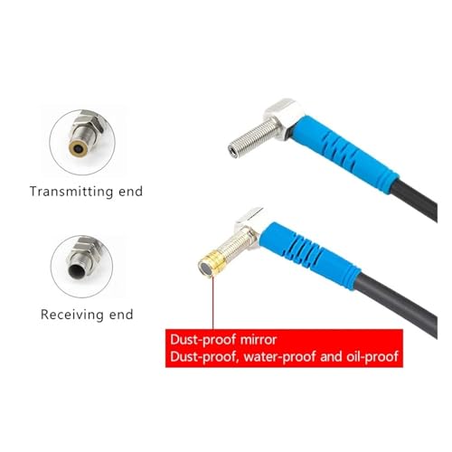 Sensor fotoeléctrico de haz M4 en ángulo recto para evitar roturas de cable en curvas 3