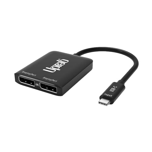 USB C to Dual DisplayPort Hub for extended 4K/8K displays
