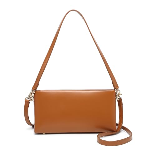 Brooklyn Vegan Leather Shoulder Bag for Women Trendy Handbag Purse with Adjustable Removable Strap