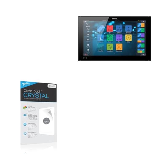BoxWave Screen Protector Compatible with Simrad NSO evo3S (24 in) - ClearTouch Crystal (2-Pack), HD Film Skin - Shields from Scratches