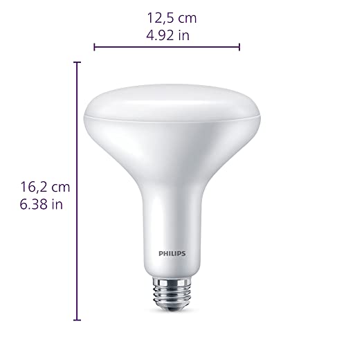 Image of PHILIPS LED 65W BR40 1-Pack Ultra Definition Daylight (5000K) 800 Lumen (10W = 65W) Dimmable Frosted Flicker-Free Light Bulb