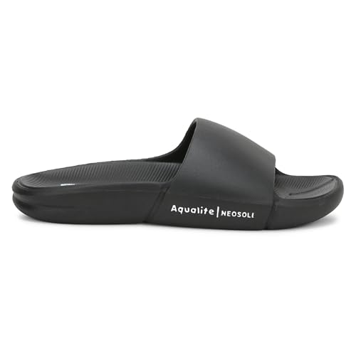 Image of Aqualite NEO-1257 Men Slides slipper with Slip-on wear, Comfort and Flat Base flipflop for dailywear uses
