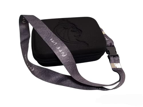 Case Puff Life Bag Clássica Com Cordão Chaveiro Para Pendurar (Preta Case Classic Cordão Cinza)