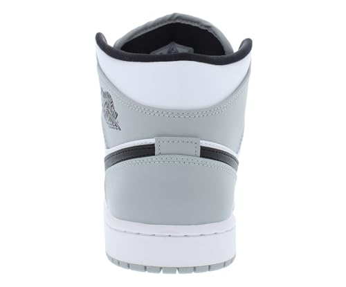 Jordan Men's Mid-top, Light Smoke Grey, Black, White, 11.54