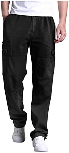 Best Cargo Pants for Men Pure Cotton Multi-Pocket Camouflage Straight-Fit Plus Size Long Trousers Breathable Slacks