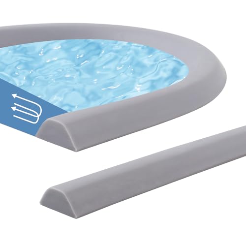 Guarnizione autoadesiva in silicone per ambienti umidi, striscia impermeabile per piatto doccia e soglia senza cornice (bianco, 100 cm), facile da installare