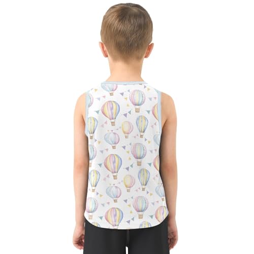 Baby Boys Sleeveless Tank Top Hot Air Balloon Toddler Athletic Vest 3-10T3