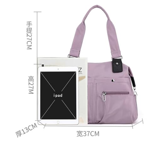 Nylon Tote Bag Large Capacity Water - Resistant Multi - Pocket Convertible Style Everyday Travel Handbag2