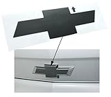 Rear Bowtie Emblem Overlay Decal - 2010-2013 Camaro LS, LT, RS, SS - (Color: Flat Black)