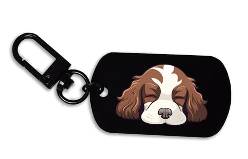 English Springer Spaniel Dog Pet Owner Keychain Moschettone, portachiavi, etichetta