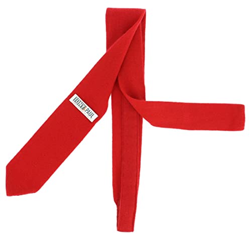 Cravate cachemire rouge Alashan uni pour vos soirées et réunions