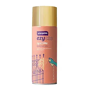 Asian Paints ezyCR8 Apcolite Enamel Multi-Surface DIY Spray Paint Gold 250 g (400ml) Can