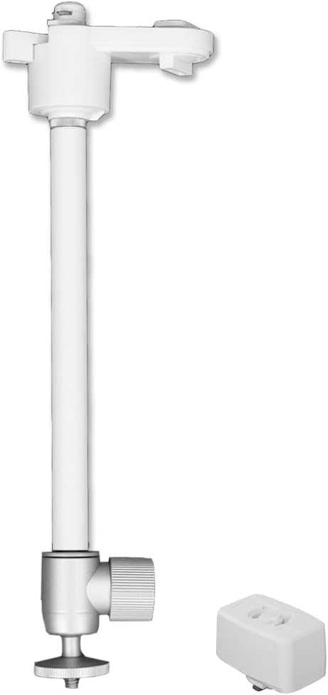 ダクトレール用 ライティングレール プロジェクター天吊金具 ロングシャフト 1/4インチネジ用 高さ4段階調整 角度調節360°