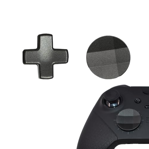 Image of 2Pcs Elite 2 D-pads Replacements for Xbox Elite Series 2 Controller, Magnetic D-pads Replacement Parts for Xbox One Elite Series 2 /Series 2 Core /Series 1 Controller, Metallic Cross-shaped D-pad (Black)