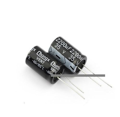 Condensateur 2200uF 35V pour montage audio DIY et filtrage de bruit 16x25mm