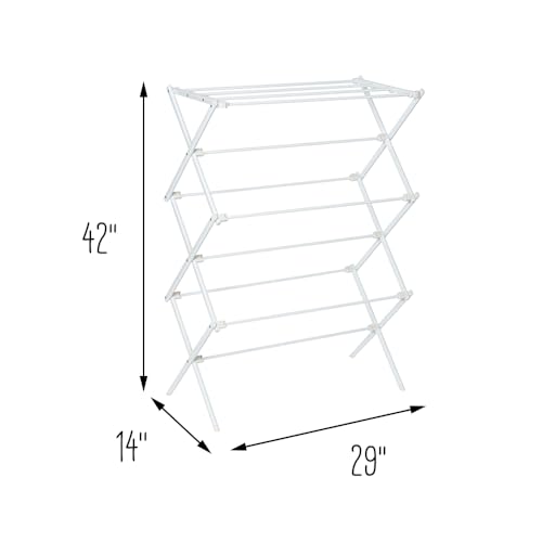 Honey-Can-Do Collapsible Laundry Drying Rack, Portable Clothes Rack, Space-Saving & Easy to Store Metal Garment Rack, Sturdy Clothes Dryer, Ideal for Small Spaces, Indoor & Outdoor Use, White by Honey-Can-Do - Used condition - Image 6