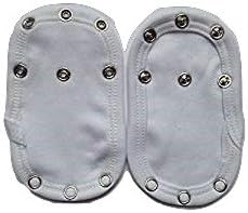 Dtailz Baby Vest/Bodysuit Extender Adjustable Length X 2 (Variety Pack, 2 Different Sizes Snaps)
