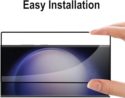 Image of Elvana Screen Protector for Samsung Galaxy S24 Ultra, 3D Ultra Clear [Anti-Scratch] Tempered Glass Max Coverage [Fingerprint Unlocking][Impact-Resistant][Anti-Fingerprint] Screen Film
