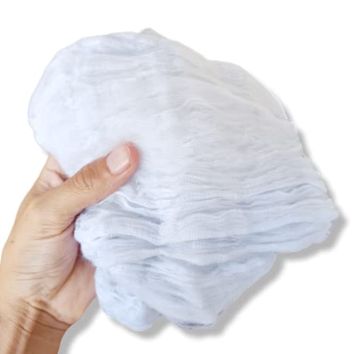 Antevia – Spinnennetz Halloween weiß mit 6 schwarzen Spinnen | über 10 Modelle | sehr dehnbar (Spiderweb)