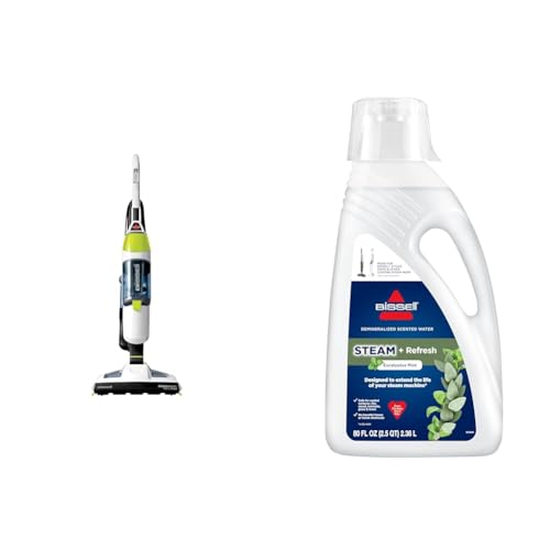 Image of Bundle of Bissell PowerFresh Vac & Steam All-in-One Vacuum and Steam Mop, 2747A + Eucalyptus Mint Steam Water, 80 oz, 1392F
