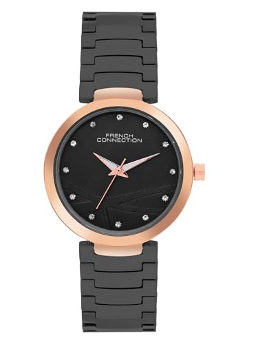 French Connection Analog Black Dial Womens Watch-FCN063BM (B0D78MF2X3) Amazon Price History, Amazon Price Tracker
