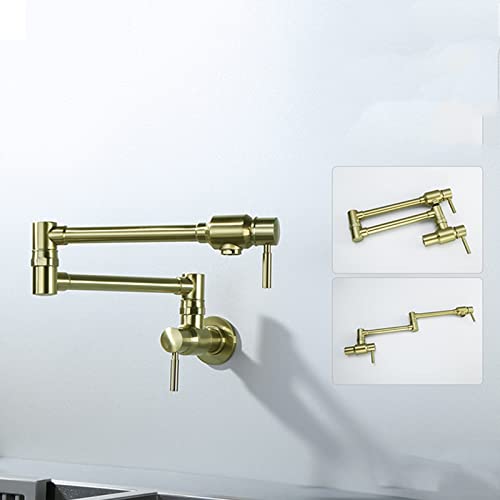 Grifo de cocina de latón giratorio 360 con brazos oscilantes plegables 2