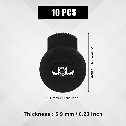 10Pcs Baseball Glove Lace Locks, Black Lace Locks Gloves With Springs No Knot Required Strong Elasticity Plastic Cord Locks Baseball Glove Accessories Fits All Gloves #TOP1