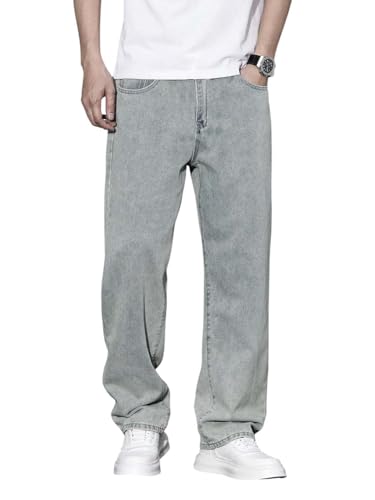 Image of KOTTY Mens Solid|Mid Rise| Coin Pocket|Button|Ankle Length|Loose Fit|5 Pocket Jeans for Mens