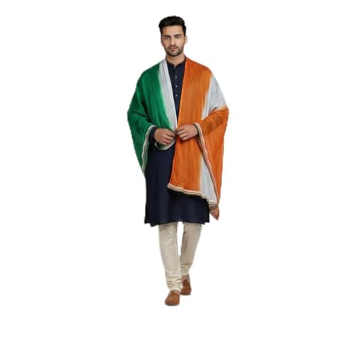 Image of Tricolour Lightweight Dupatta Chunni for Women, Girls, and Men