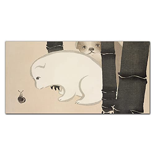 Décoration tableau en verre 100x50cm impression photo sur verre animaux asiatiques