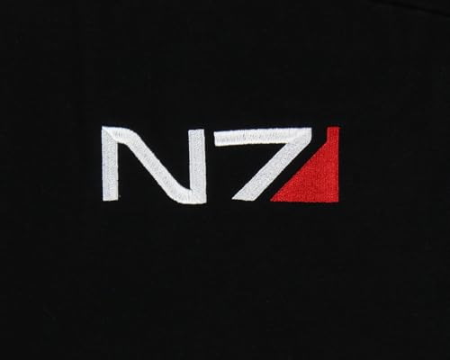 Mass Effect Men's N7 Logo Embroidered Gamer Pullover Hoodie3