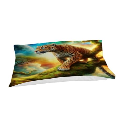 Housse de couette léopard 135x200 pour lit simple en microfibre douce - 7
