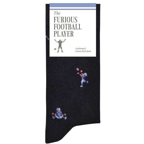 The Athletic Gent The Furious Football Player Socks - Funny Football Socks - Funny Gifts for Men - 1 Pair...