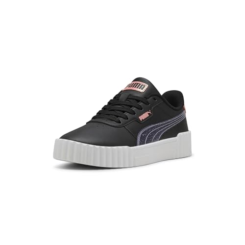PUMA Carina Shoes Sneaker, Black-Lavender Alert-Pink Fruit, 6.5 US Unisex Big Kid
