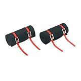 HobbyMarking 2Pcs RC Rock 1/10 Scale Mini Sleeping Mats w/Straps Decor Accessory for 1/8 RC4WD Crawler Truck TRX-4 SCX10 Model Car (Black)