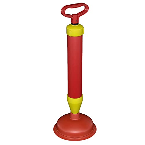 Toilet Cleaner Plunger Air High Pressure Drain Dredger Pump for Bathroom, washroom, Sink, unblock with One Loose and One Push (1 pic,red Colour)