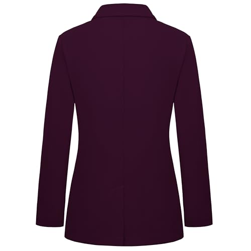 MINTLIMIT Women Suit Jacket Blazer Button Front Notched Lapel Blazer Suit Cardigan Formal Work Office,L,Purple3