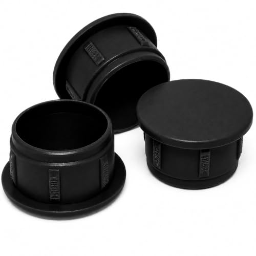 Image of (Pack of 40) Jet Black Plastic Hole Plugs 0.94 inch x 0.79 inch (24 x 20 mm), Drill Hole Cover Caps, Furniture Hole Plug, Screw Hole Plugs