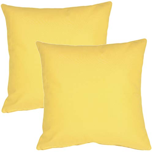 PILLOW DÉCOR Sunbrella Outdoor Pillow, Buttercup Yellow, 20