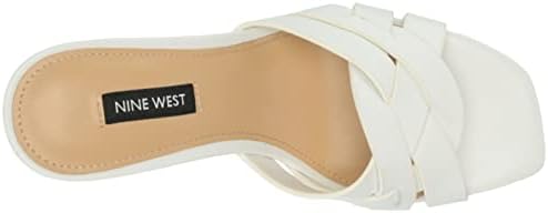 Nine West Women's Linette Heeled Sandal, White 141, 9.5 | Image 4