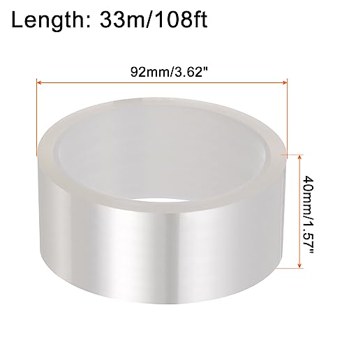 Image of HARFINGTON 2 Rolls Heat Tape High Temperature Heat Resistant Tape 40mmx33m(108ft) Sublimation Thermal Heat Transfer Tape for Sublimation Press No Residue, Clear