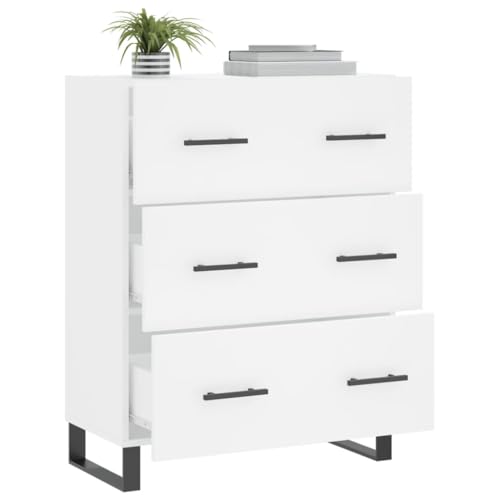 Aparador blanco de madera duradero con cajones de almacenamiento 5